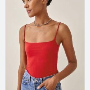 REFORMATION CARRIE TANK in color Cherry